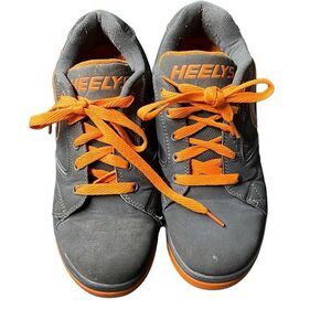 Heelys Unisex adult size 7 Gray Orange Wheeled Skateboard Skate Shoes Size 7